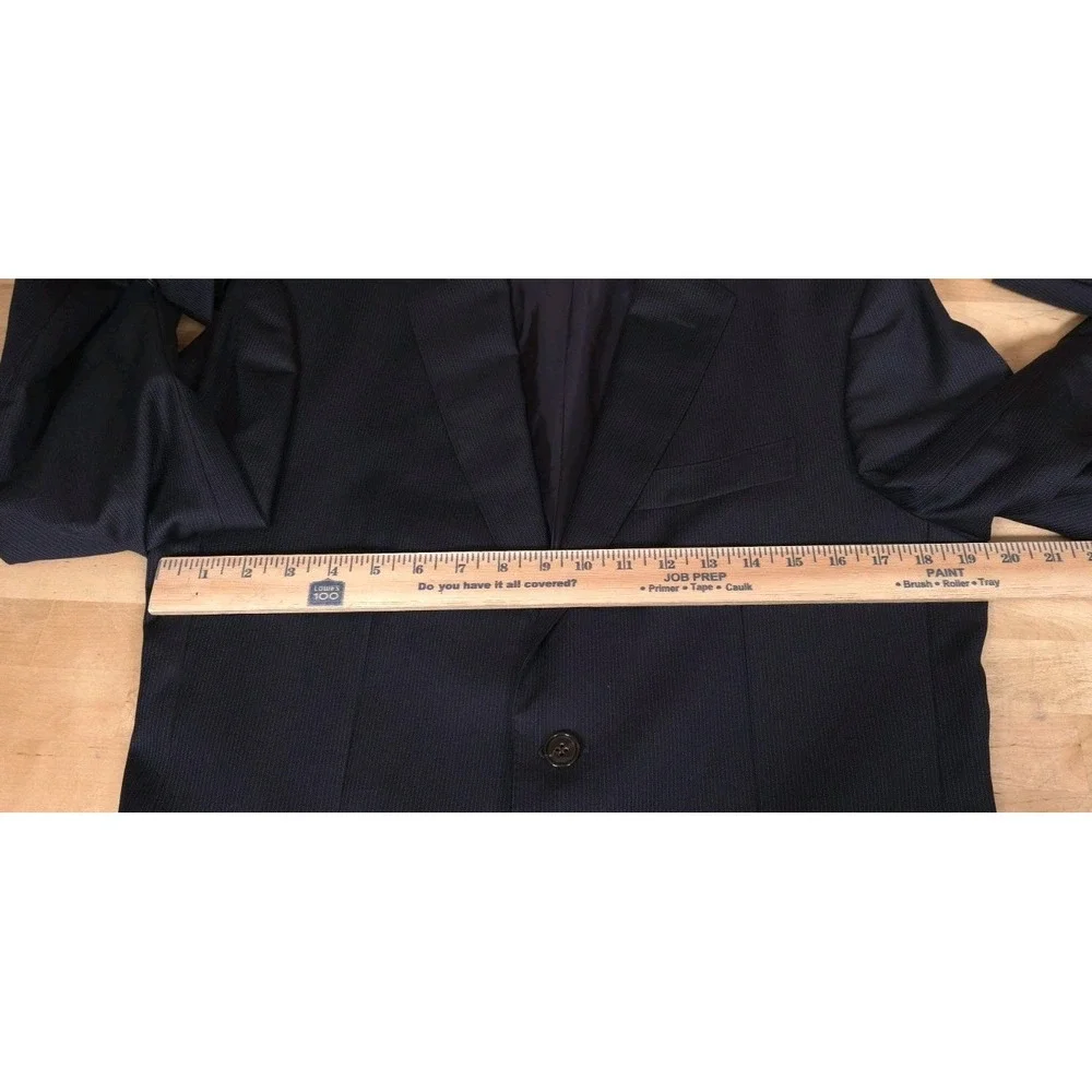 SuitSupply Super 110s Wool Suit Navy Blue Stripe Mens 38L 32x34